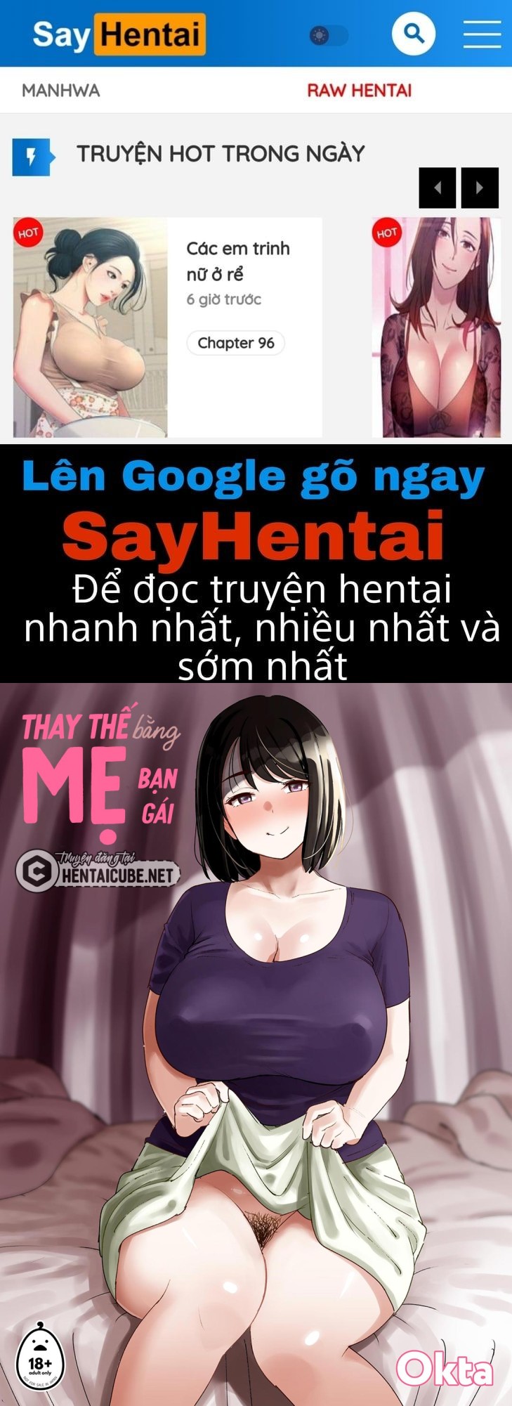 manhwax10.com - Truyện Manhwa Thay thế bằng mẹ bạn gái Chương Oneshot Trang 1