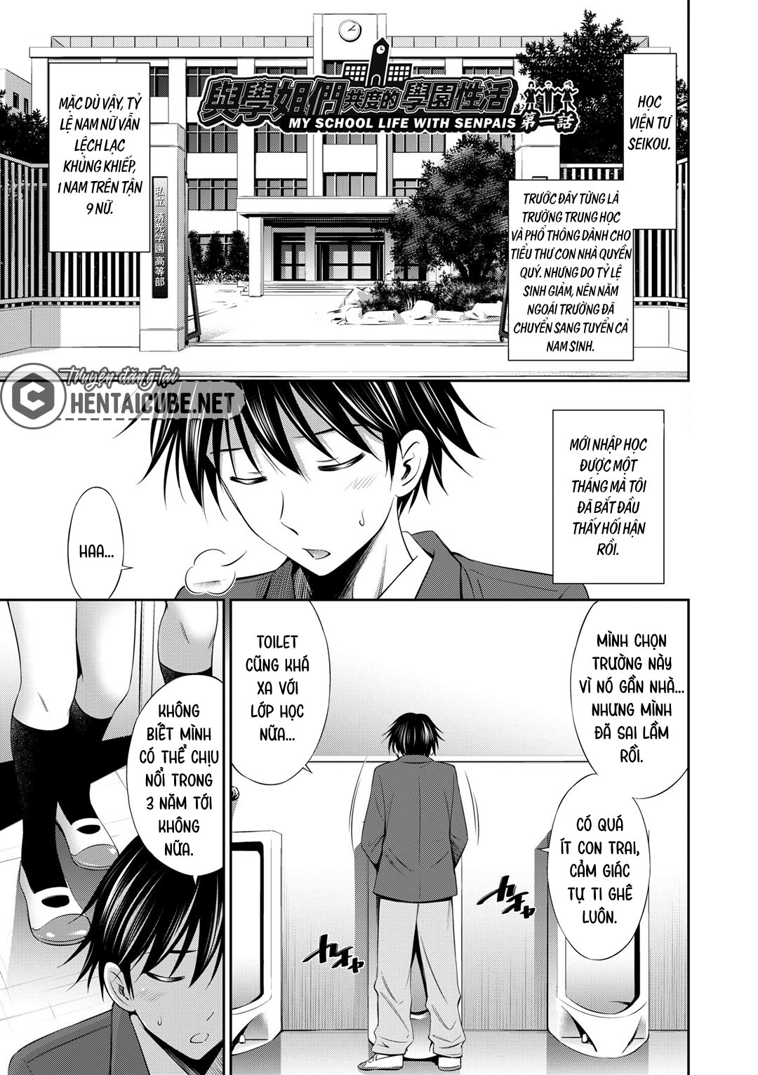 manhwax10.com - Truyện Manhwa Senpai-tachi to no Gakuen Seikatsu Chương 1 Trang 9