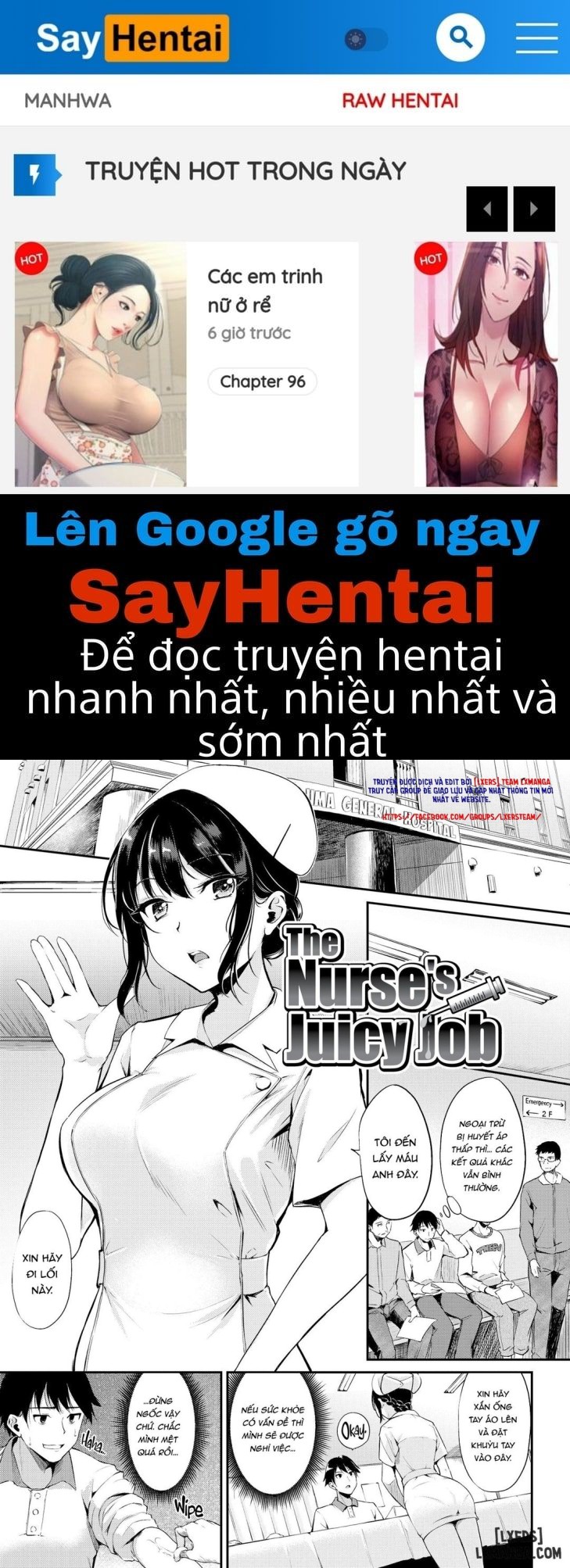 manhwax10.com - Truyện Manhwa Công việc “thú vị” của y tá Chương Oneshot Trang 1