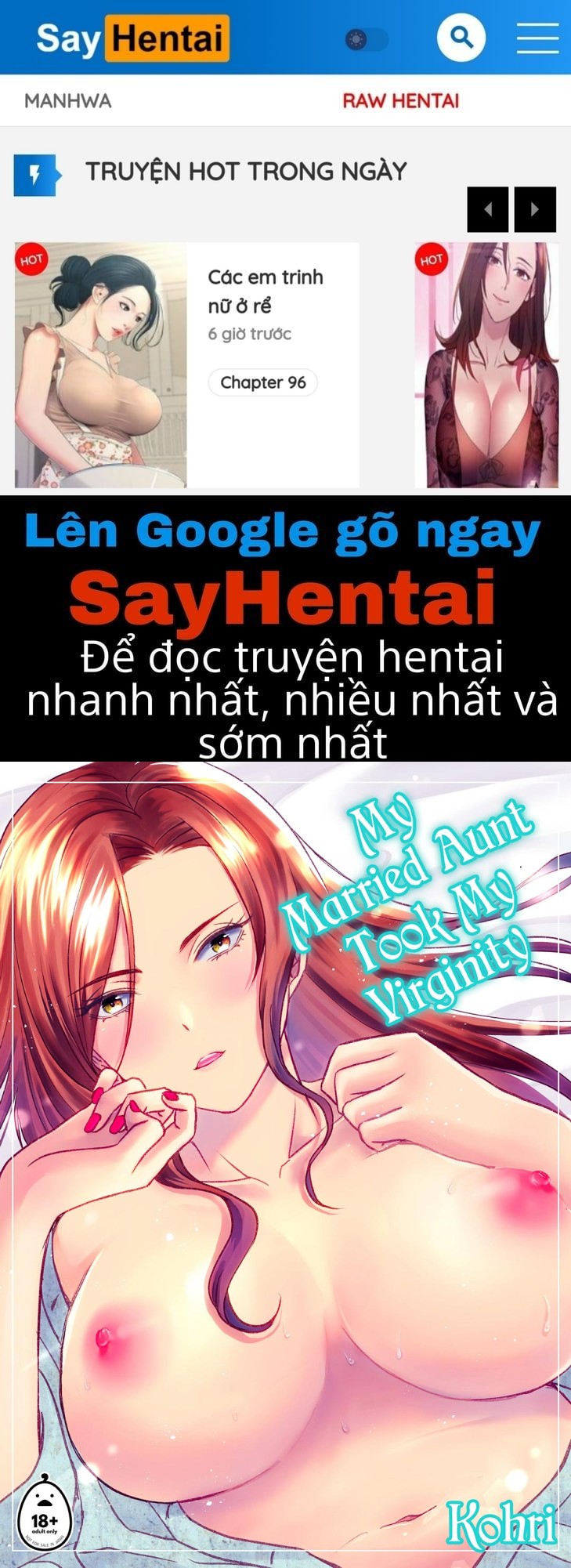 manhwax10.com - Truyện Manhwa Dì yêu đã lấy zin của tôi! Chương Oneshot Trang 1