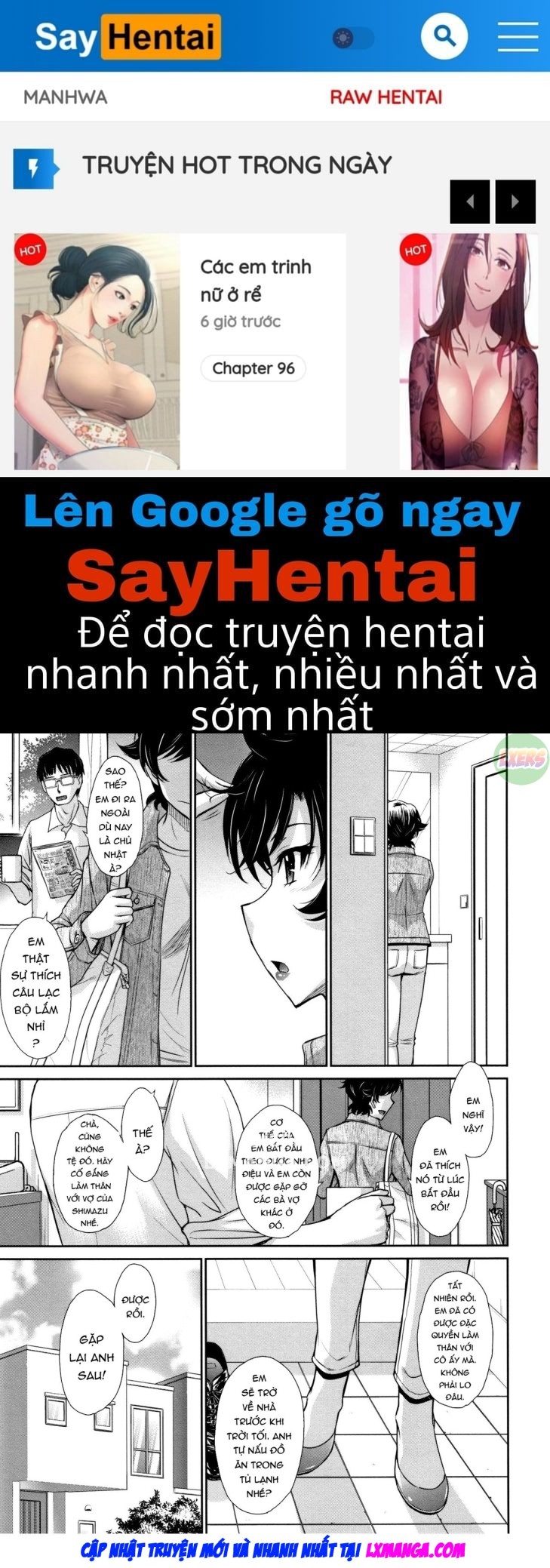 manhwax10.com - Truyện Manhwa Hitozuma, Mitsu to Niku Chương 3 Trang 1