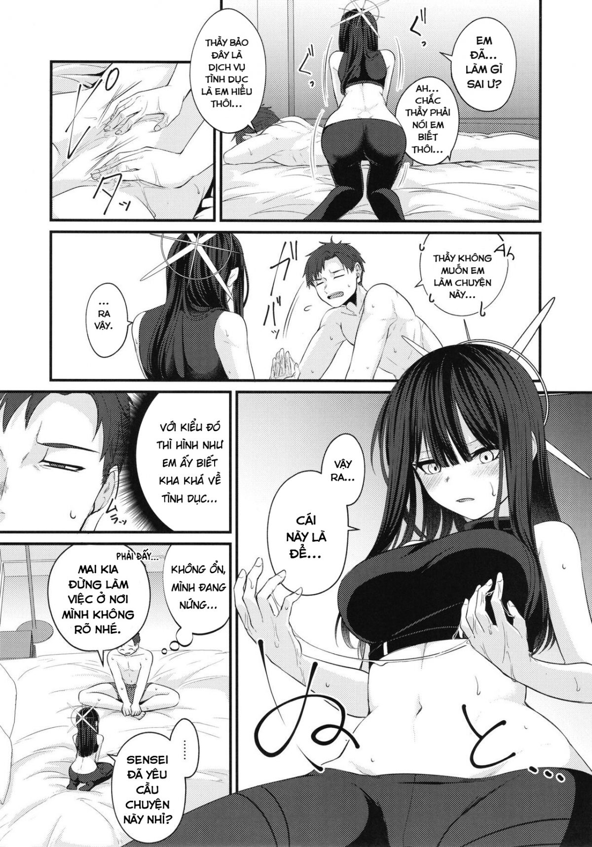 manhwax10.com - Truyện Manhwa Công việc đầu tiên của Saori. (Blue Archive) Chương Oneshot Trang 8