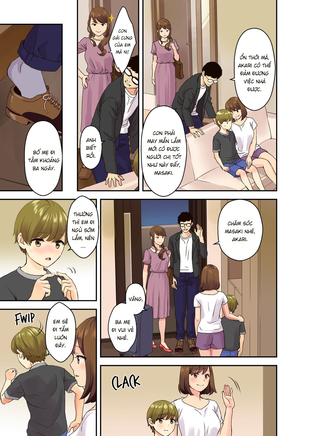 manhwax10.com - Truyện Manhwa Khi ba mẹ vắng nhà... Chương Oneshot Trang 4