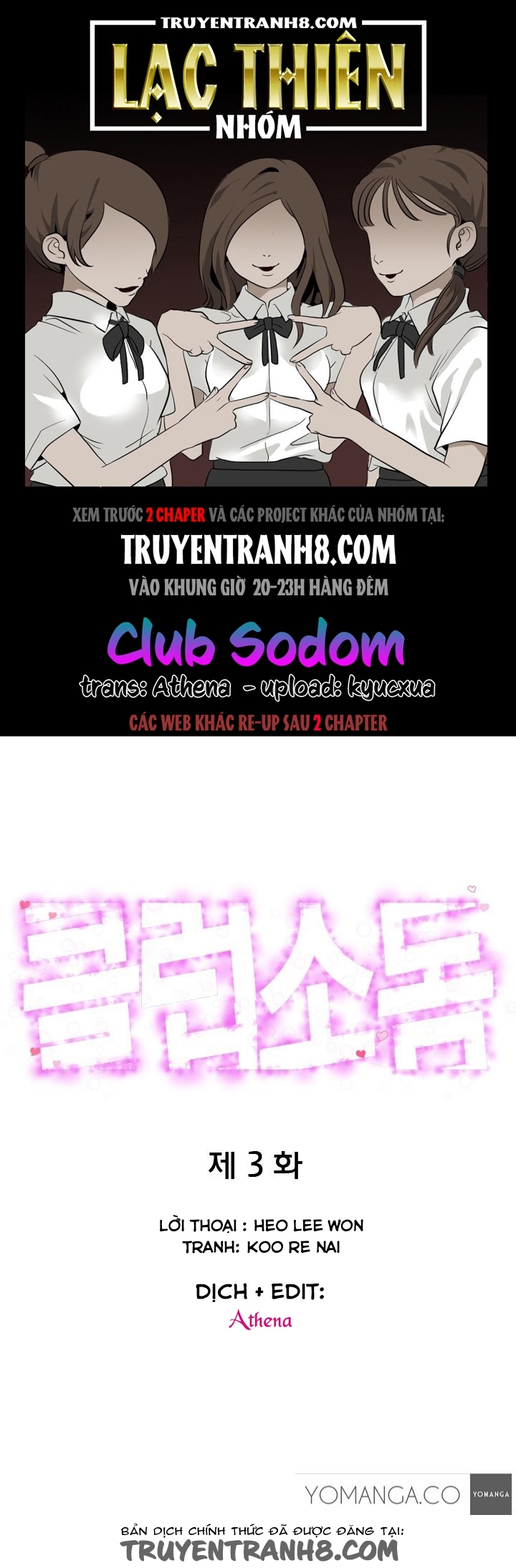 manhwax10.com - Truyện Manhwa Câu Lạc Bộ Trụy Lạc - Club Sodom Chương 3 Trang 1