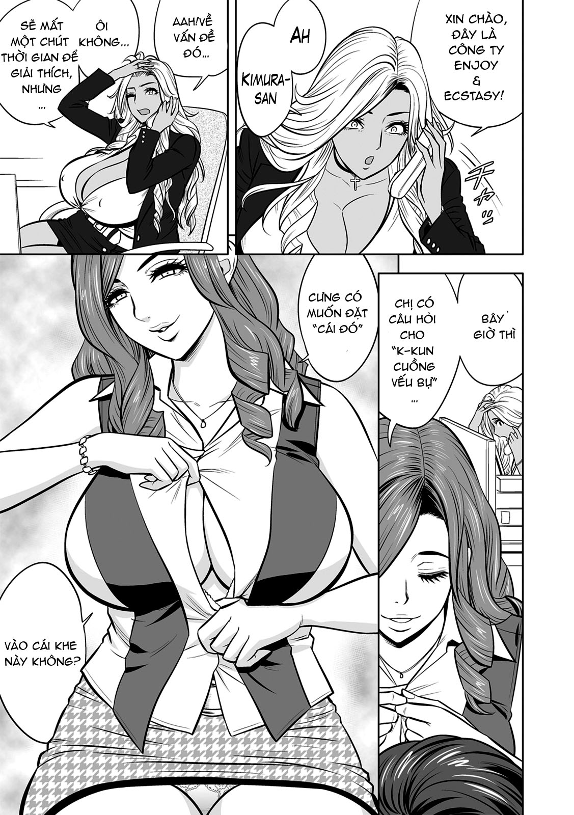 manhwax10.com - Truyện Manhwa Gal Ane Shachou to Harem Office ~SEX wa Gyoumu ni Fukumimasu ka? Chương 3 Trang 13