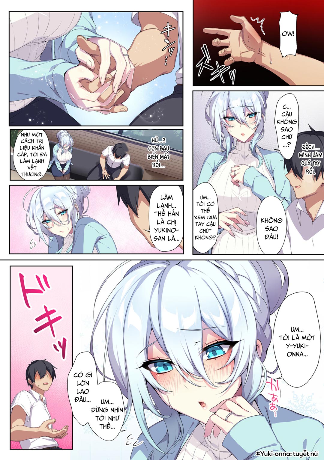 manhwax10.com - Truyện Manhwa Hitozukiai Ga Nigate Na Miboujin No Yukionna-San To Noroi No Yubiwa Chương 1 C che Trang 5