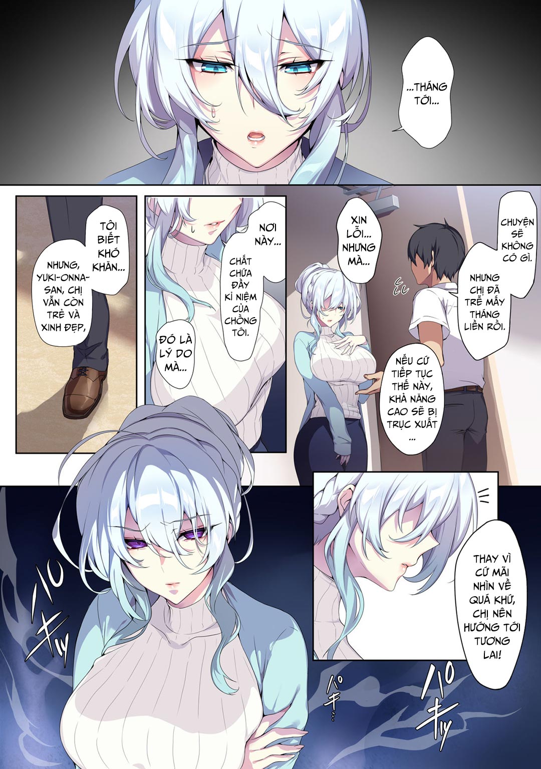 manhwax10.com - Truyện Manhwa Hitozukiai Ga Nigate Na Miboujin No Yukionna-San To Noroi No Yubiwa Chương 1 C che Trang 9