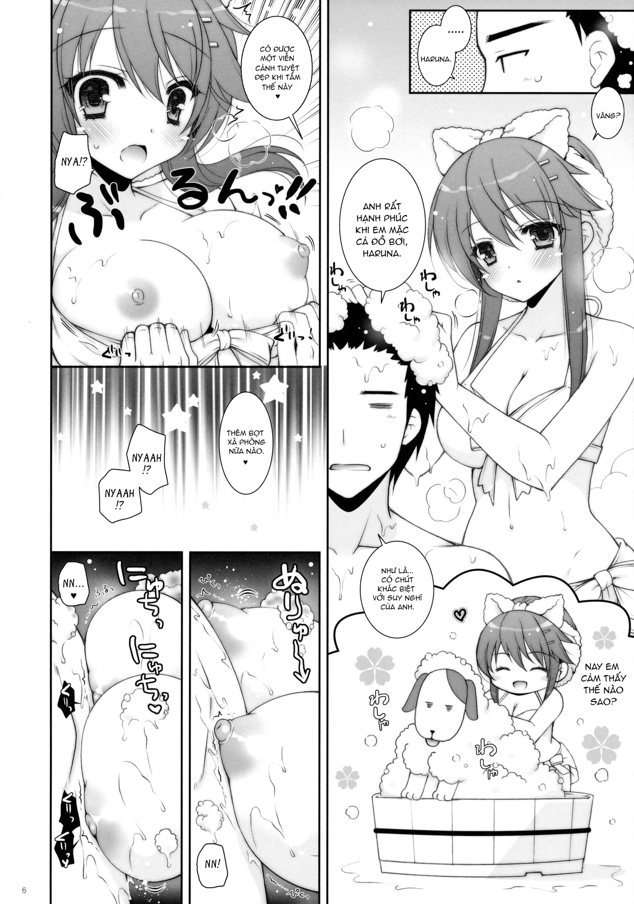 manhwax10.com - Truyện Manhwa Ware, Haruna to Ofuro ni Totsunyuu su!! (Kantai Collection -KanColle-) Chương Oneshot Trang 6