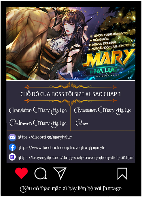 manhwax10.com - Truyện Manhwa Chỗ Đó Của Boss Tôi Size Xl Sao? Chương 1 2 Trang 1