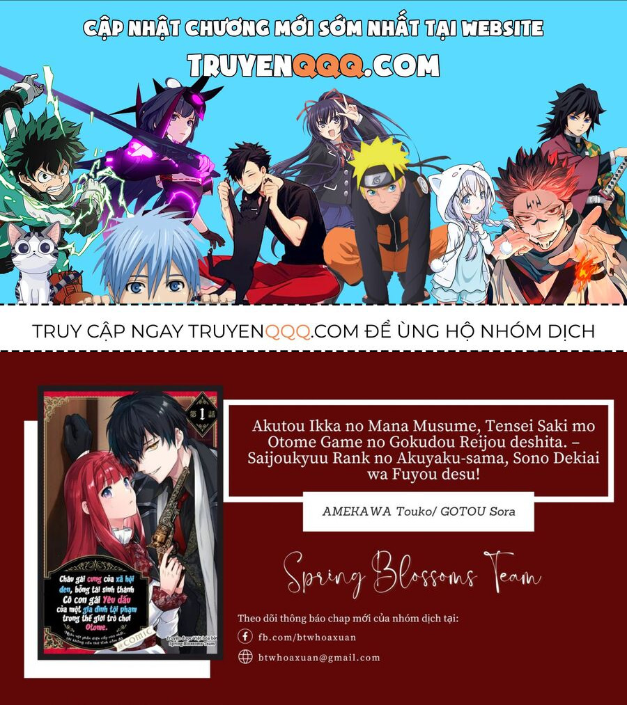 manhwax10.com - Truyện Manhwa Akutou Ikka No Mana Musume, Tensei Saki Mo Otome Game No Gokudou Reijou Deshita. – Saijoukyuu Rank No Akuyaku-Sama, Sono Dekiai Wa Fuyou Desu! Chương 4 Trang 1