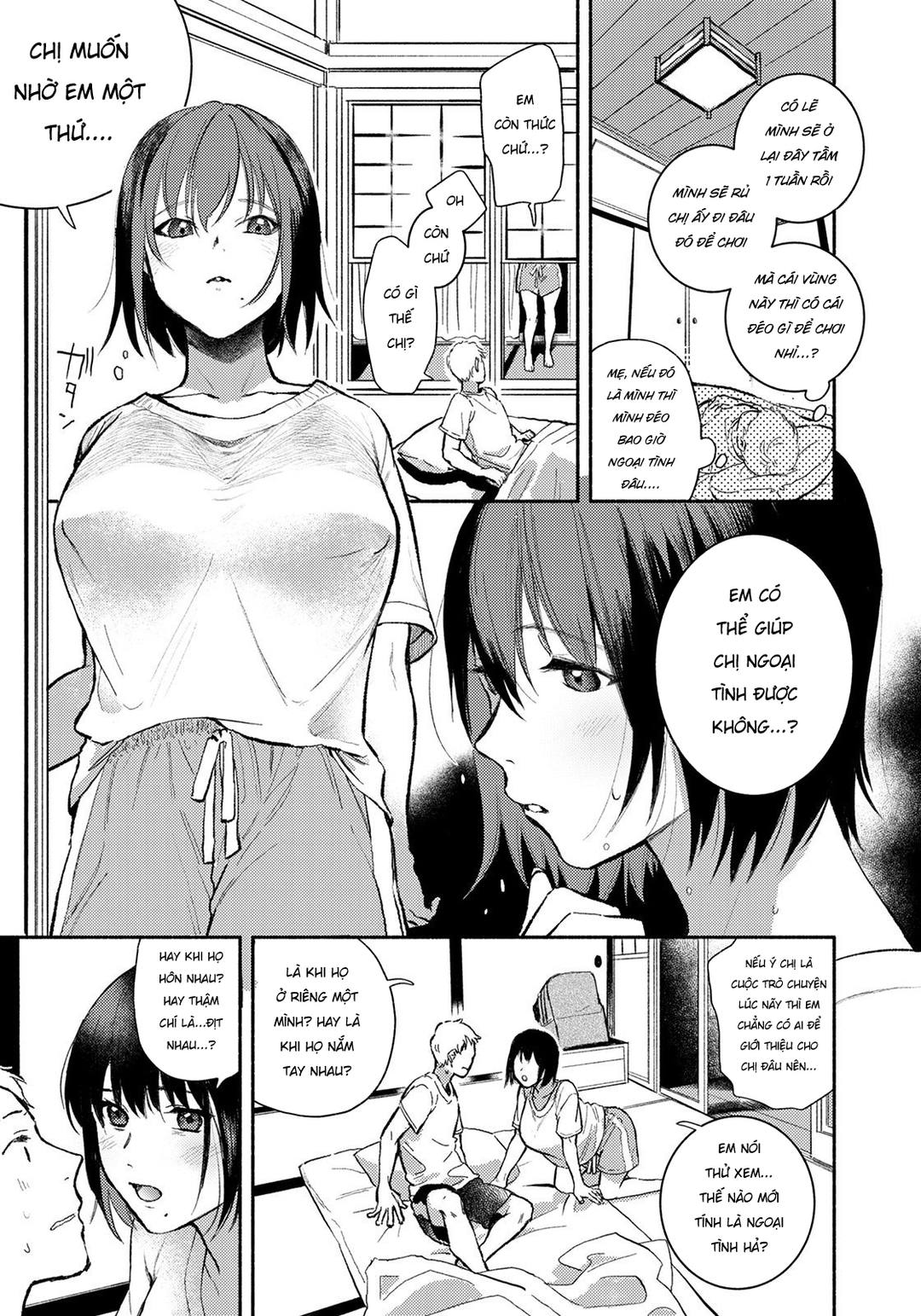 manhwax10.com - Truyện Manhwa Nghỉ hè với chị dâu Chương Oneshot Trang 7