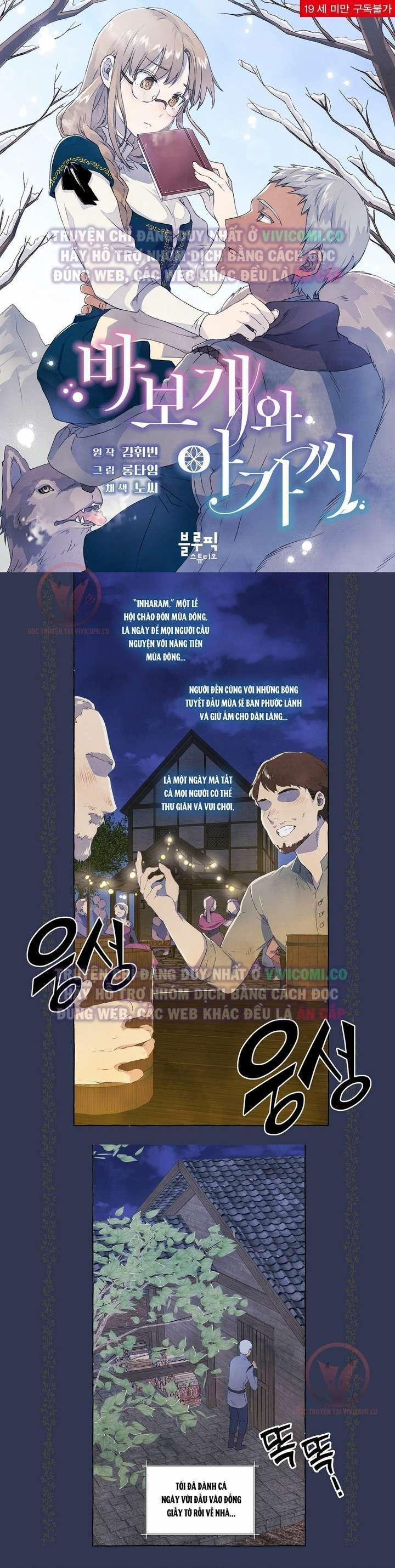 manhwax10.com - Truyện Manhwa [18+] Chàng Sói Ngốc Và Nàng Thủ Thư Chương 1 2 Trang 2