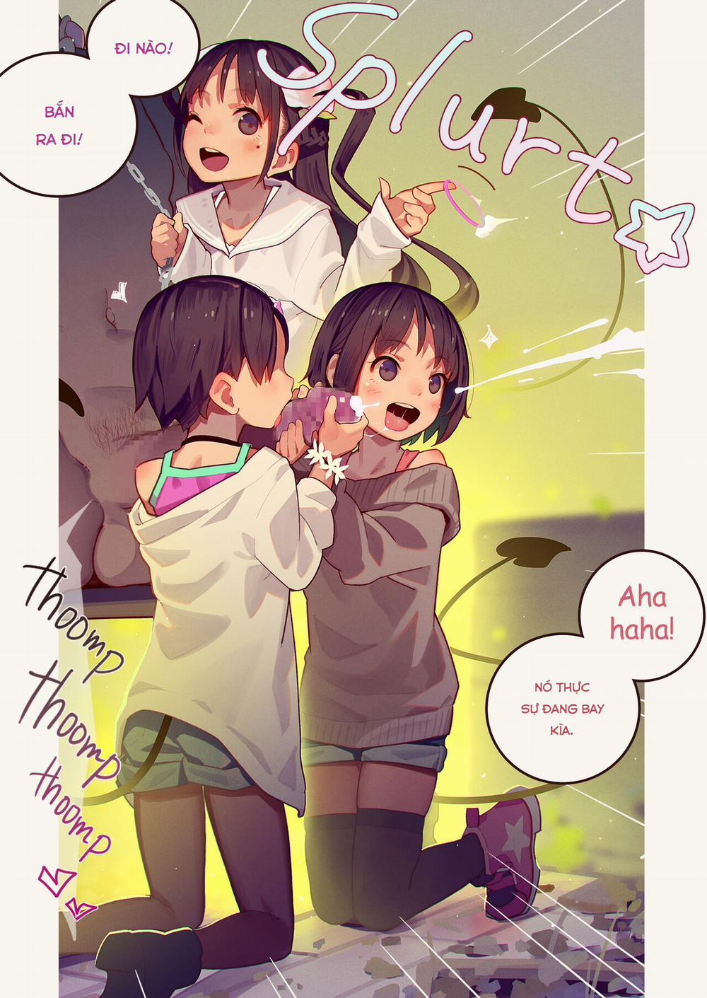 manhwax10.com - Truyện Manhwa 淫魔少女３人におちんちん遊ばれる本 Chương Oneshot Trang 18