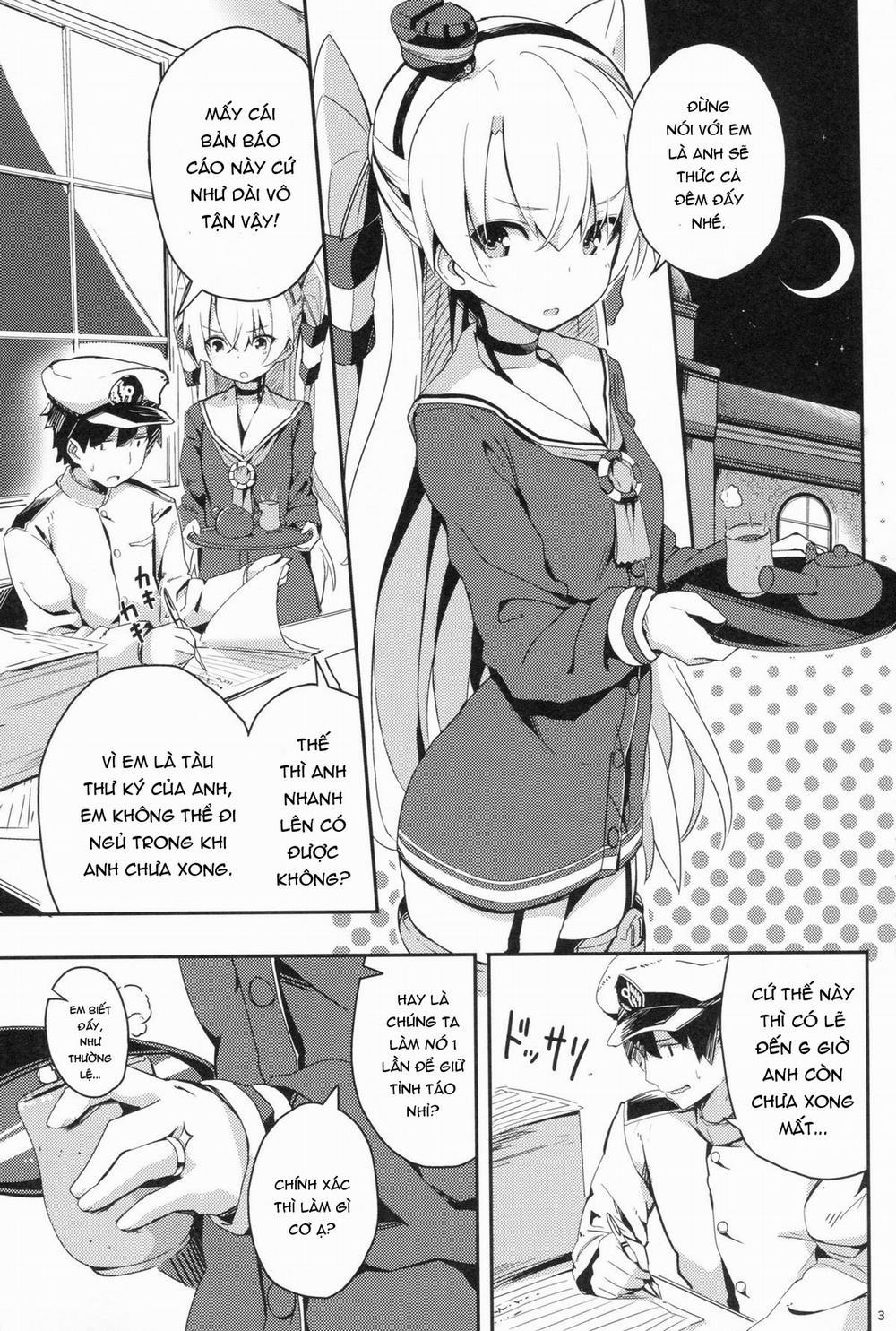 manhwax10.com - Truyện Manhwa Amatsukaze to Tetsuya de H shinagara Houkokusho (Kantai Collection) Chương Oneshot Trang 3