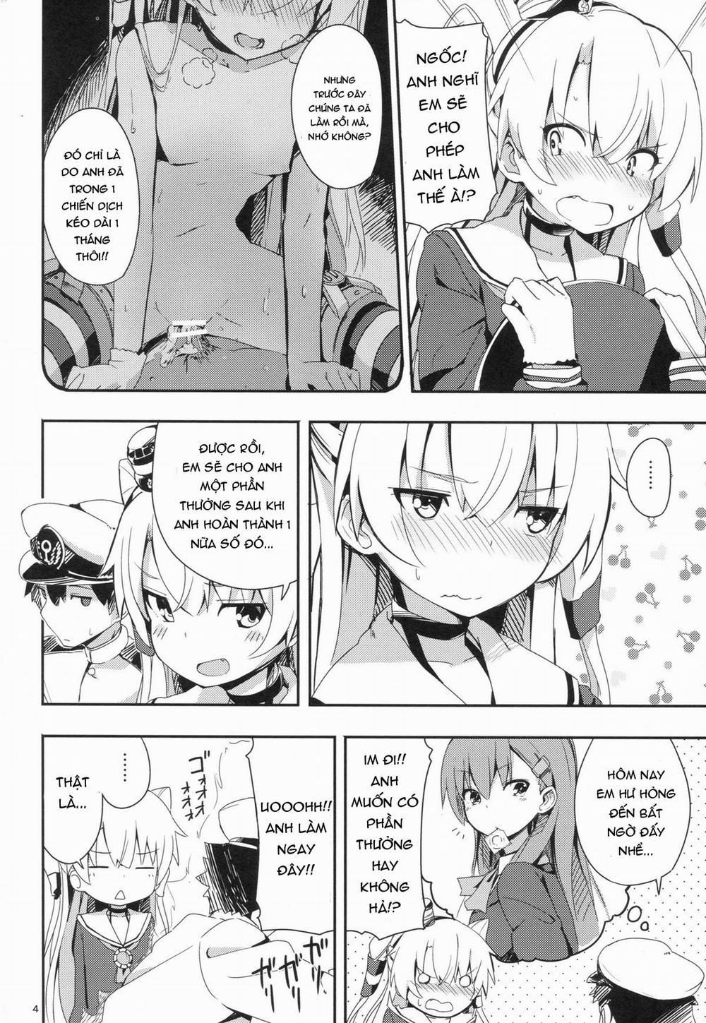 manhwax10.com - Truyện Manhwa Amatsukaze to Tetsuya de H shinagara Houkokusho (Kantai Collection) Chương Oneshot Trang 4