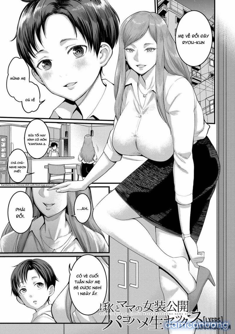 manhwax10.com - Truyện Manhwa Boku to Mama no Josou Koukai Pakohame Nama Sex Chương 1 Trang 2