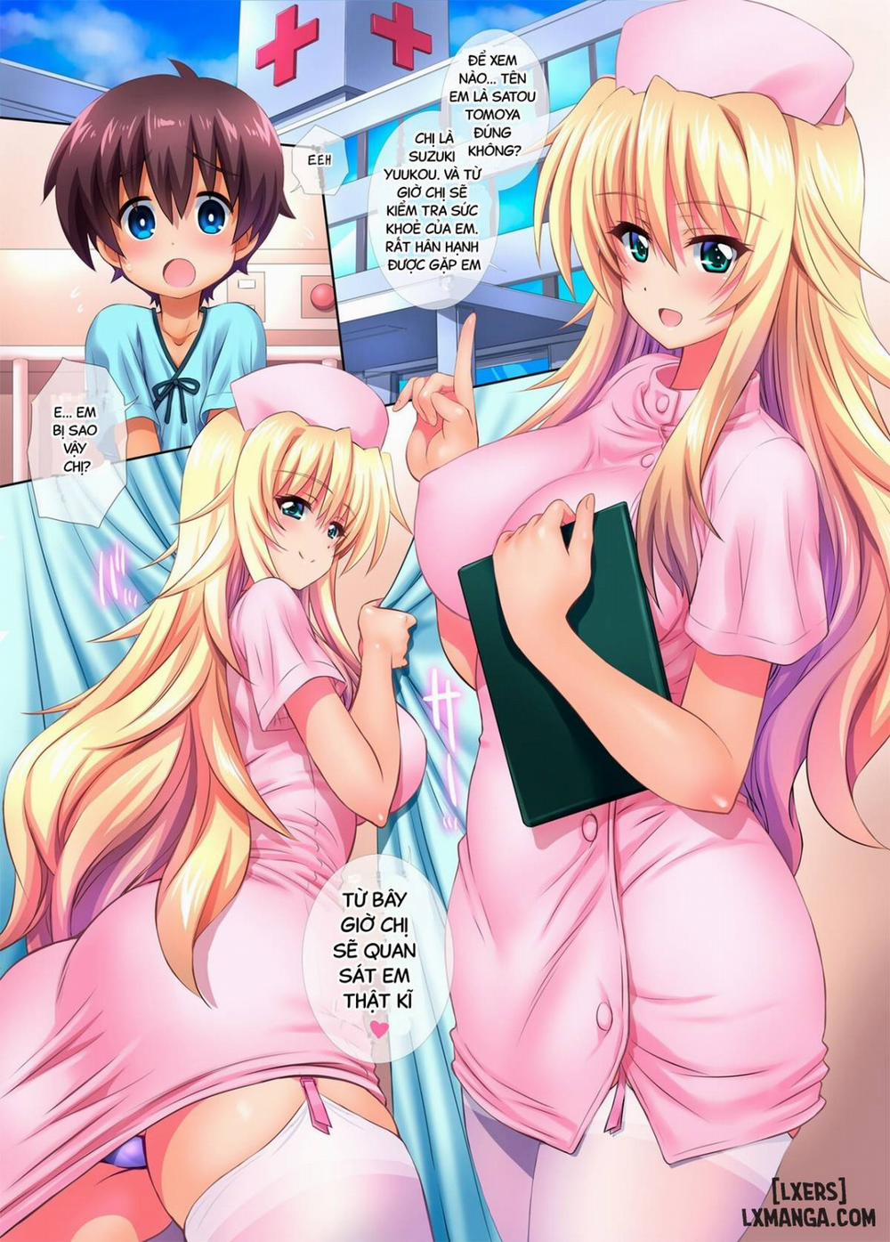 manhwax10.com - Truyện Manhwa Byouin ni Ittara Ecchi na Nurse no Onee-san ni Kensa sarechatta Hanashi Chương Oneshot Trang 4