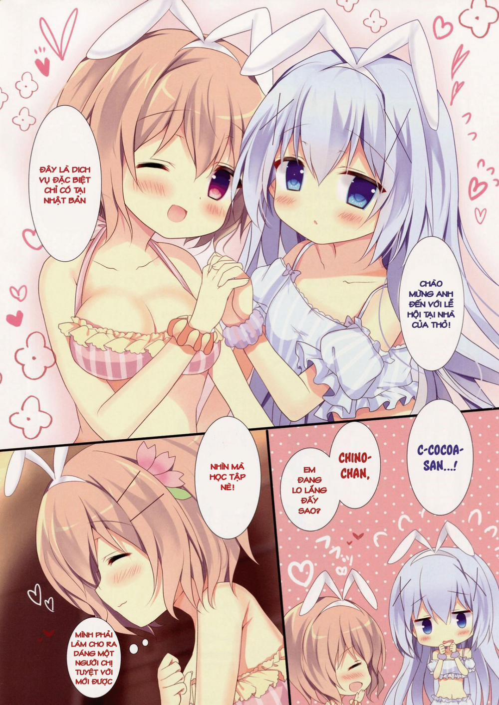 manhwax10.com - Truyện Manhwa Chino to Kokoa no Himitsu no Kanshasai (Gochuumon wa Usagi desu ka?) Chương Oneshot Trang 6