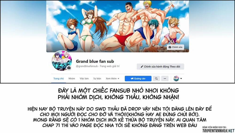 manhwax10.com - Truyện Manhwa Cô Gái Thích Lặn – Grand Blue Chương 70 Trang 1