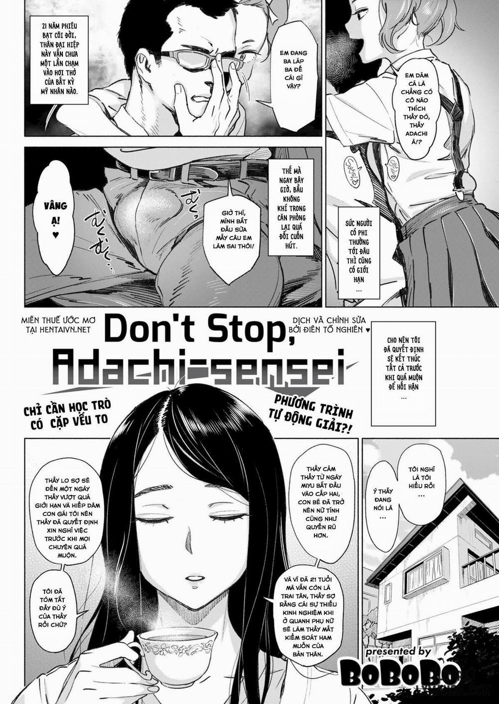 manhwax10.com - Truyện Manhwa Don't Stop, Adachi-Sensei Chương Oneshot Trang 2