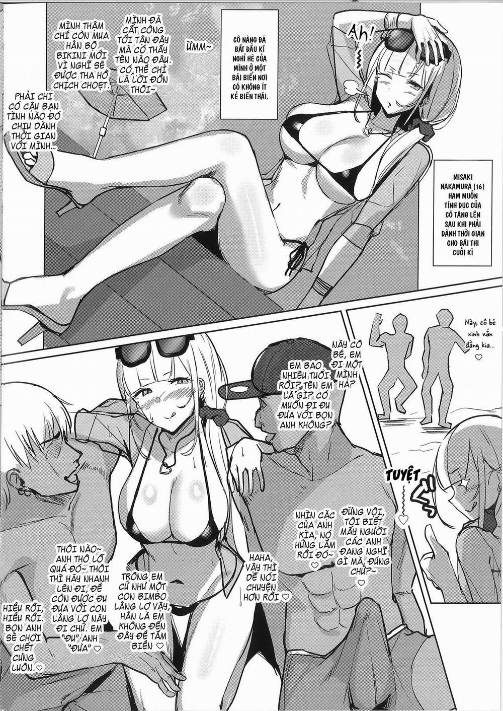 manhwax10.com - Truyện Manhwa Ecchi na Gal JK Bangaihen - Gal JK Misaki-chan Beach de Sokuhame Nanpa SEX Chương Oneshot Trang 4