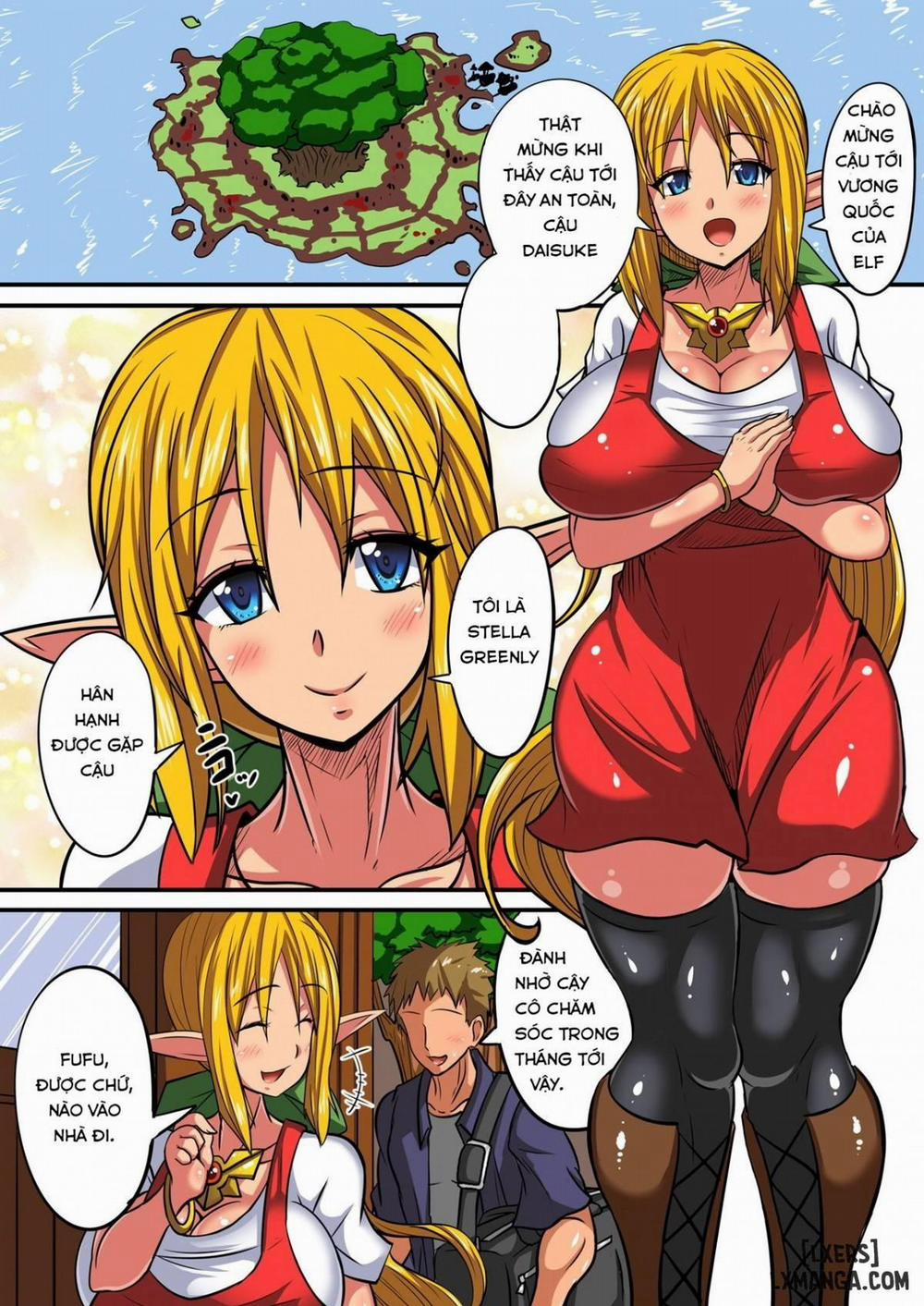 manhwax10.com - Truyện Manhwa Elf Oyako to Pakopako Ibunka Kouryuu Chương Oneshot Trang 2