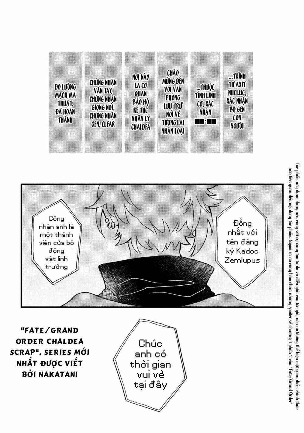 manhwax10.com - Truyện Manhwa Fate/grand Order Chaldea Scrap Chương 1 Trang 2