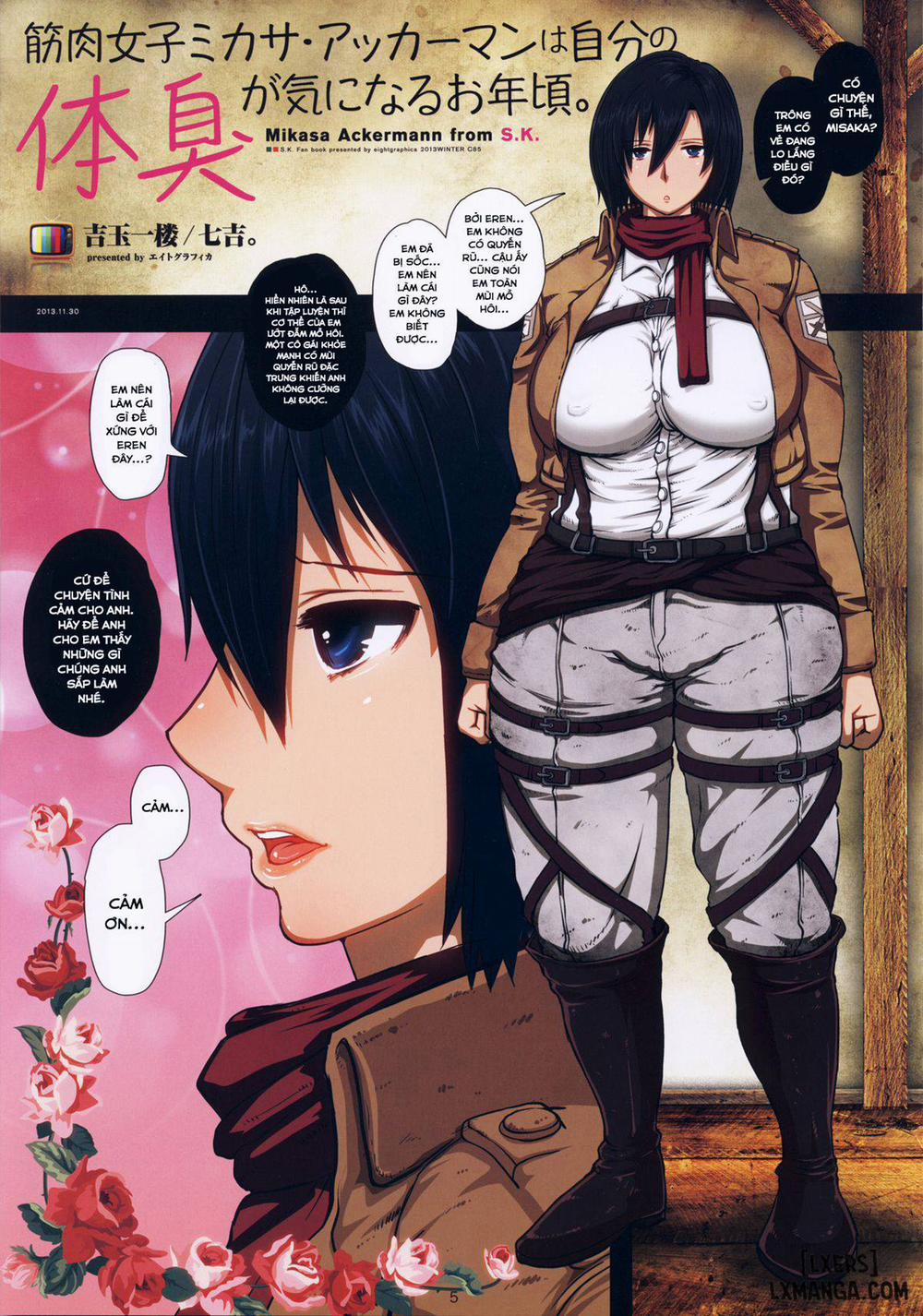 manhwax10.com - Truyện Manhwa Fukkin Joshi Mikasa Ackerman wa Taishuu ga Ki ni naru Otoshi goro Chương Oneshot Trang 6