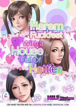 Harem Fuckfest with a House Full Of Hotties