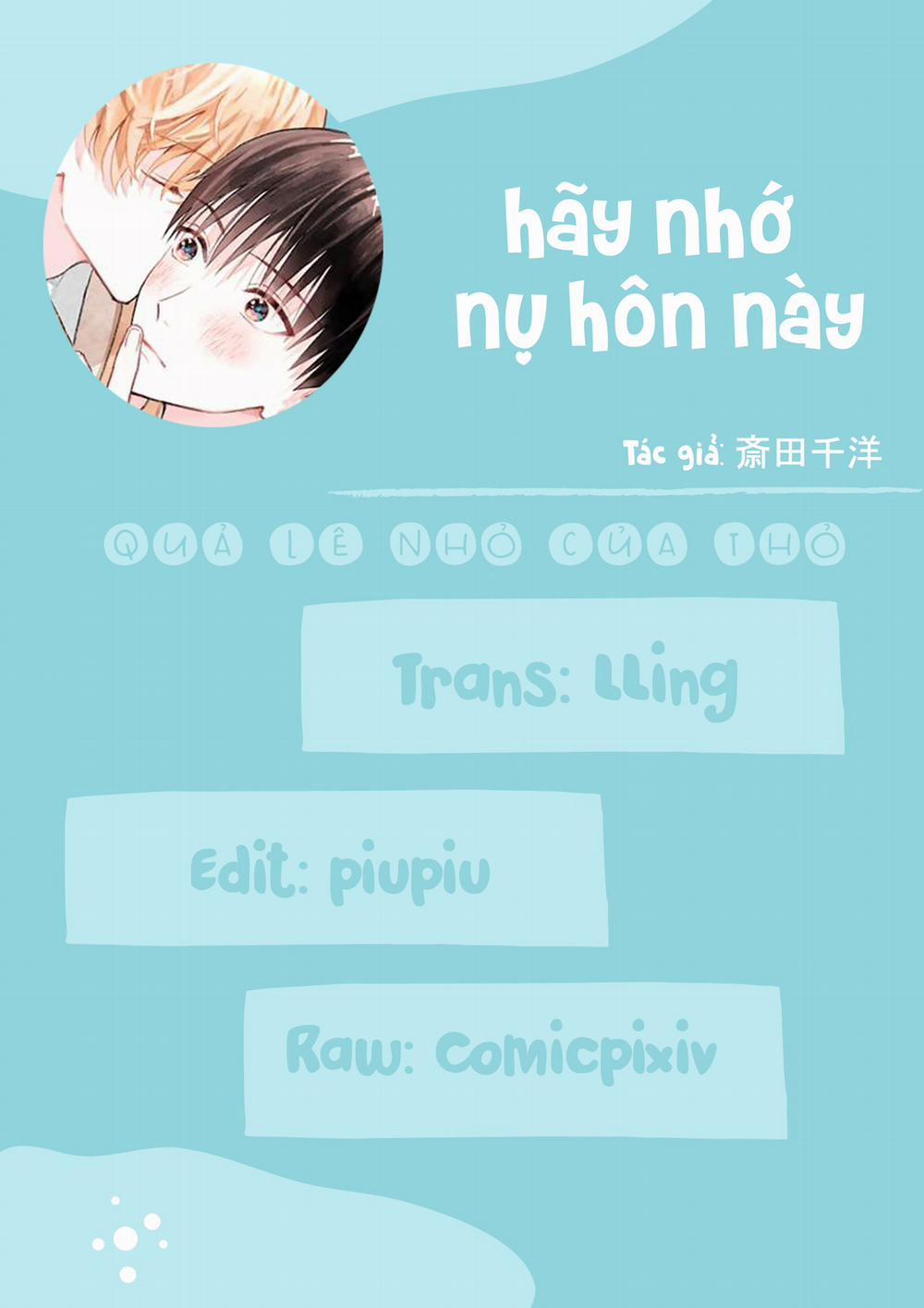 Hãy Nhớ Nụ Hôn Này! Chương 3 Trang 1