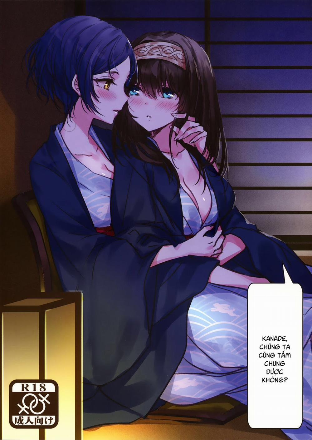 manhwax10.com - Truyện Manhwa Kanade-San, Onsen Ni Issho Ni Hairimasenka (The Idolmaster) Chương Oneshot Trang 2