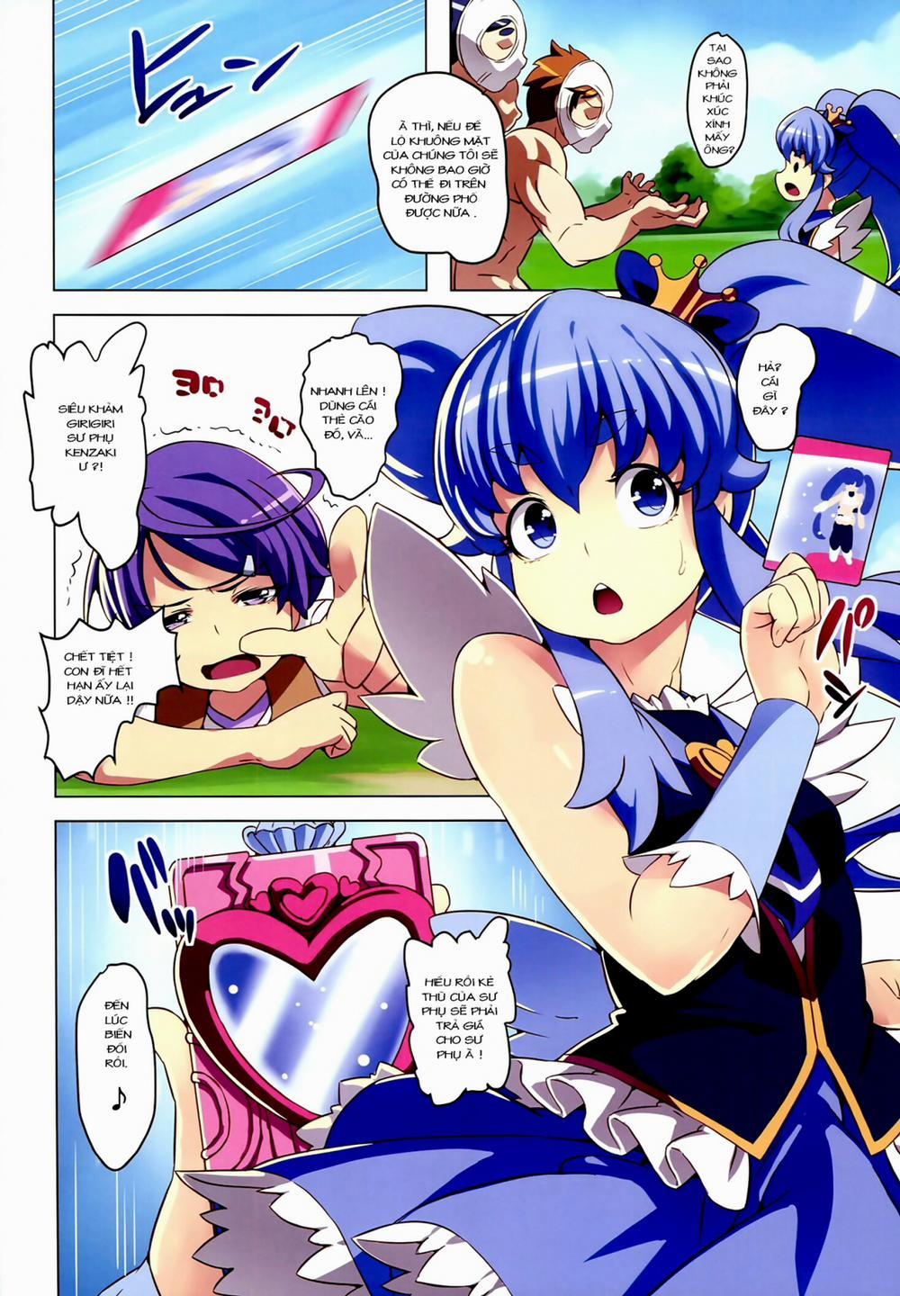 manhwax10.com - Truyện Manhwa Kinkyuu!! Tenkuu ni Mau Aoki Joou wo Kare! (Happiness Charge Precure!) Chương Oneshot Trang 5