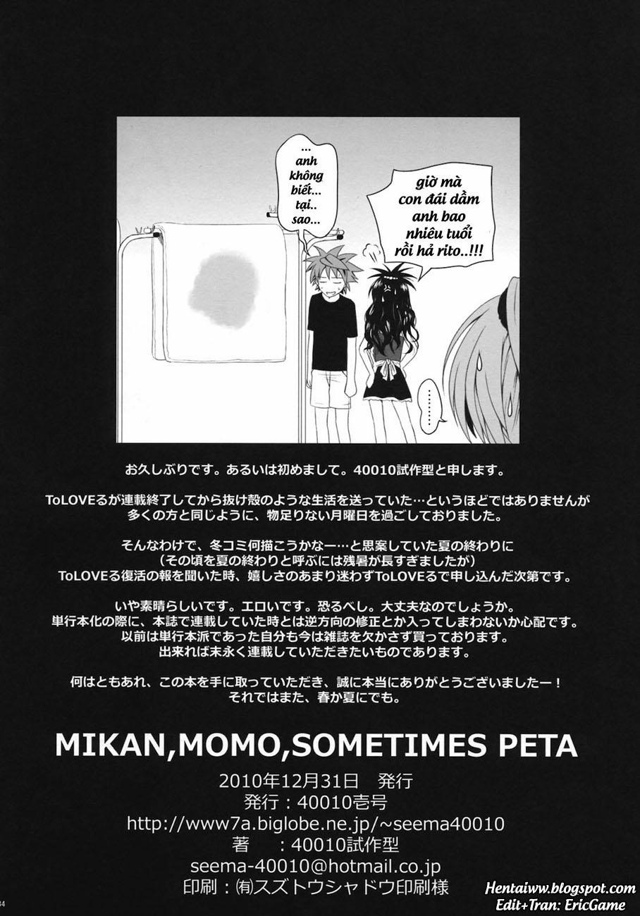 manhwax10.com - Truyện Manhwa MIKAN,MOMO,SOMETIMES PETA (To Love-Ru Darkness) Chương Oneshot Trang 33