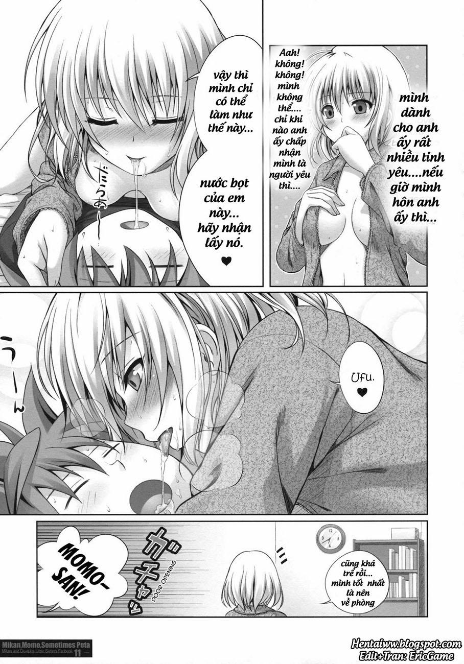 manhwax10.com - Truyện Manhwa MIKAN,MOMO,SOMETIMES PETA (To Love-Ru Darkness) Chương Oneshot Trang 10