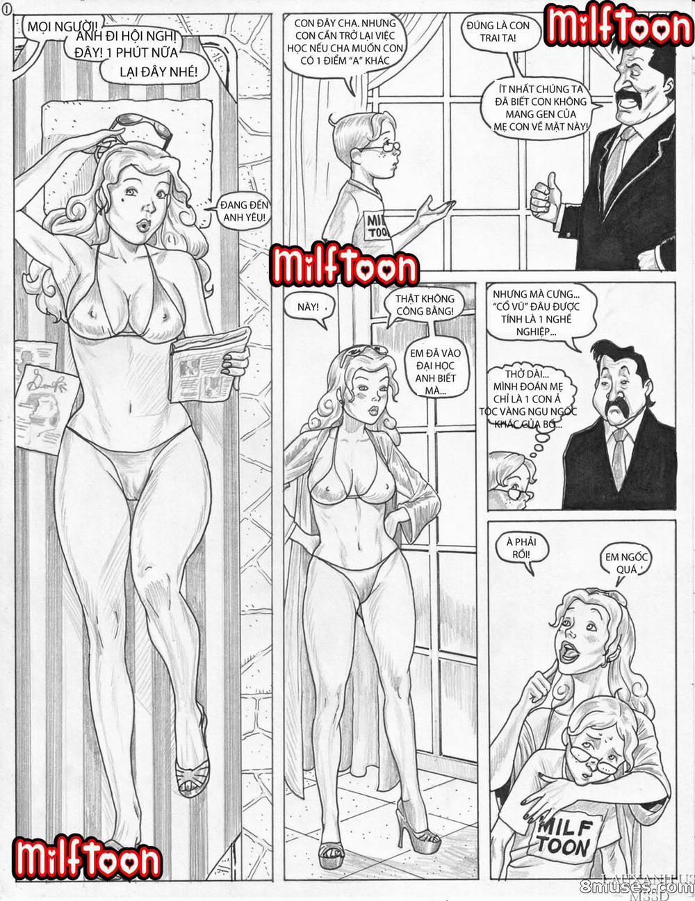 manhwax10.com - Truyện Manhwa Milftoon Dumblond Chương Oneshot Comic Trang 2