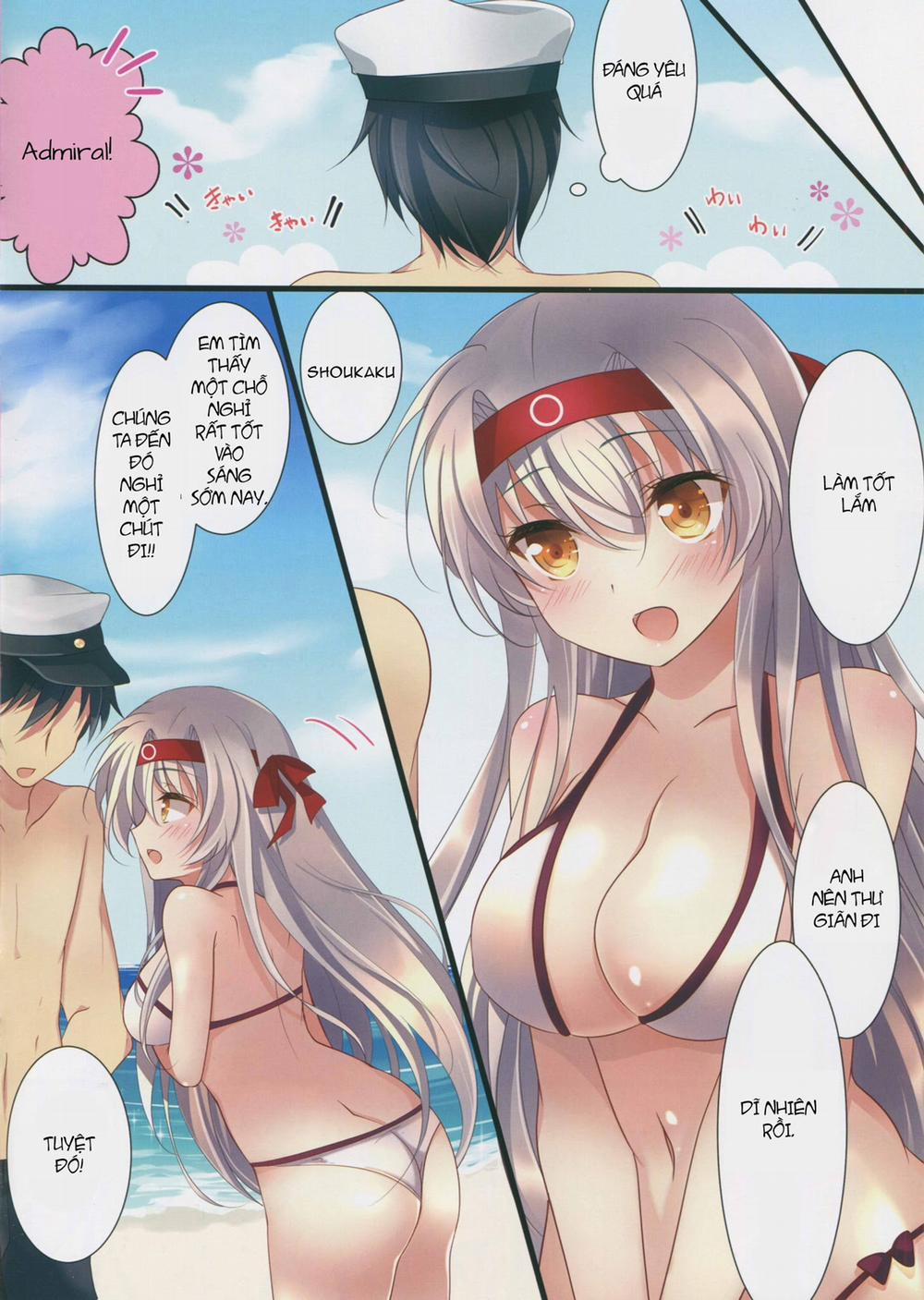 manhwax10.com - Truyện Manhwa Mizugi no Shoukaku-san wa Ikaga? (Kancolle) Chương Oneshot Trang 4