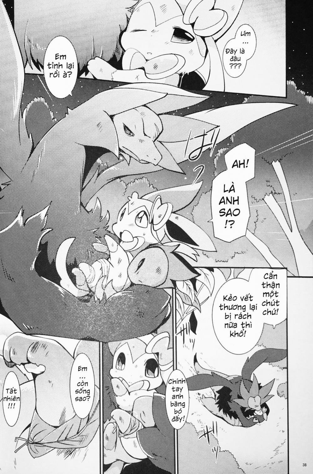 manhwax10.com - Truyện Manhwa Mori no Kaibutsu to Chiisana Yousei (Pokemon) Chương Oneshot Trang 38