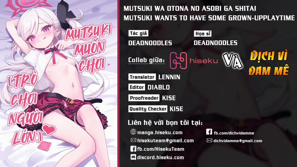 manhwax10.com - Truyện Manhwa Mutsuki muốn chơi trò người nhớn Chương Oneshot Trang 1