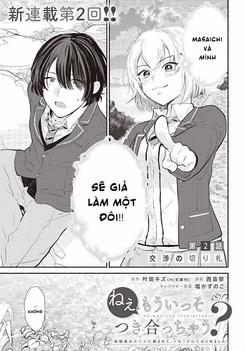 manhwax10.com - Truyện Manhwa Nee, Mou Isso Tsukiacchau? Osananajimi No Bishoujo Ni Tanomarete, Camo Kareshi Hajimemashita Chương 2 Trang 1