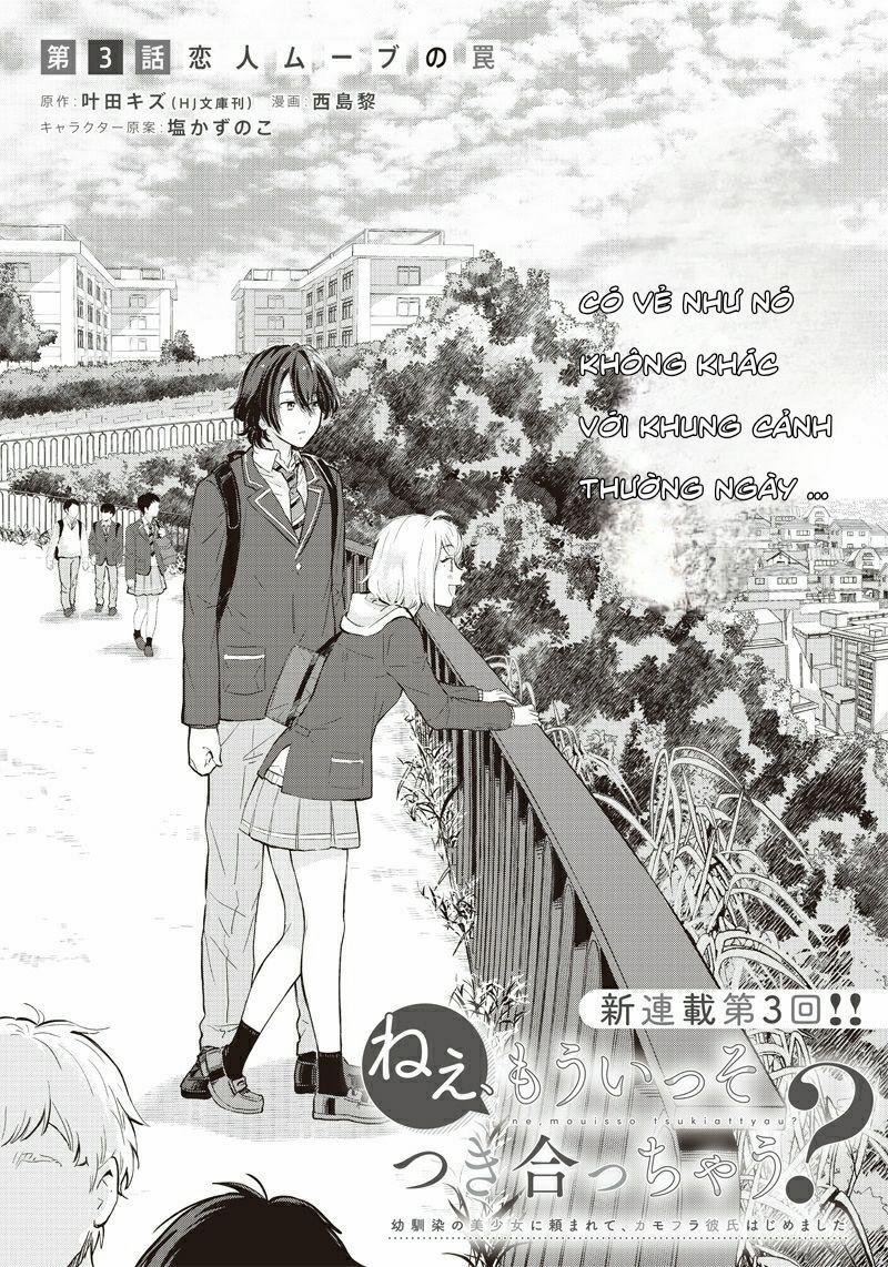 manhwax10.com - Truyện Manhwa Nee, Mou Isso Tsukiacchau? Osananajimi No Bishoujo Ni Tanomarete, Camo Kareshi Hajimemashita Chương 3 Trang 1