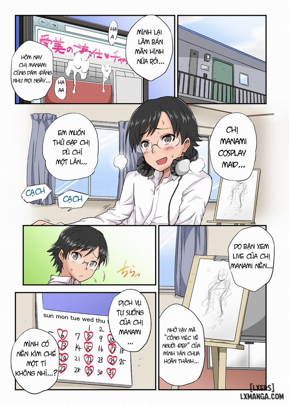 manhwax10.com - Truyện Manhwa Netorare Hitozuma Net de Nama Nugi Haishinsuru Onna - Manami Chương Oneshot Trang 4