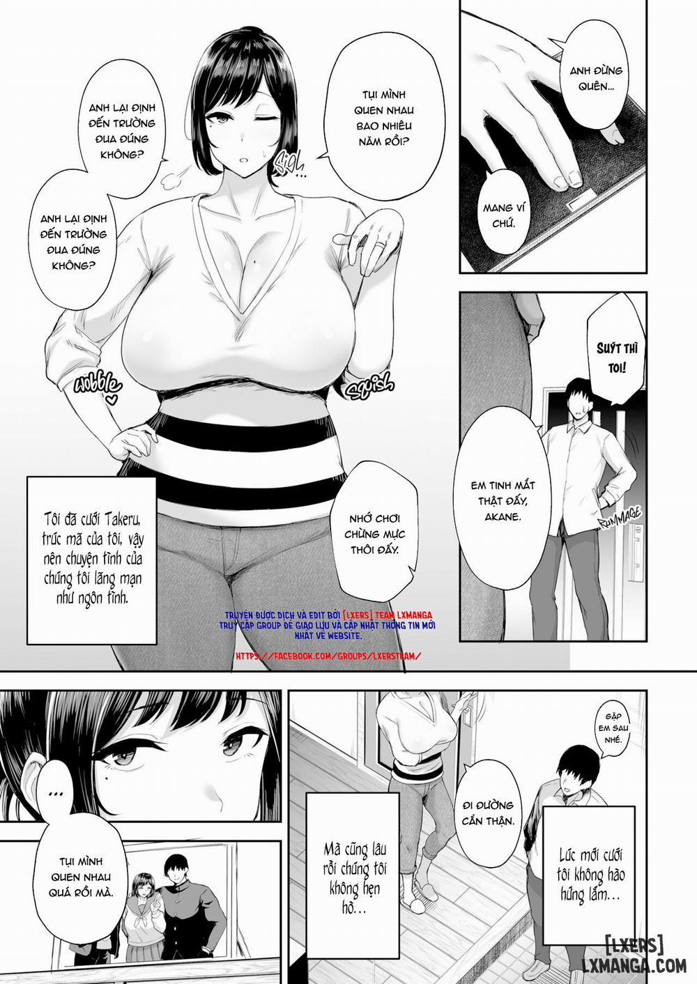 manhwax10.com - Truyện Manhwa Netorareta Bakunyuu Osananajimi Tsuma Akane -Mukashikkara Shinyuu (SeFri) to Yarimakuri Deshita lol- Chương Oneshot Trang 3