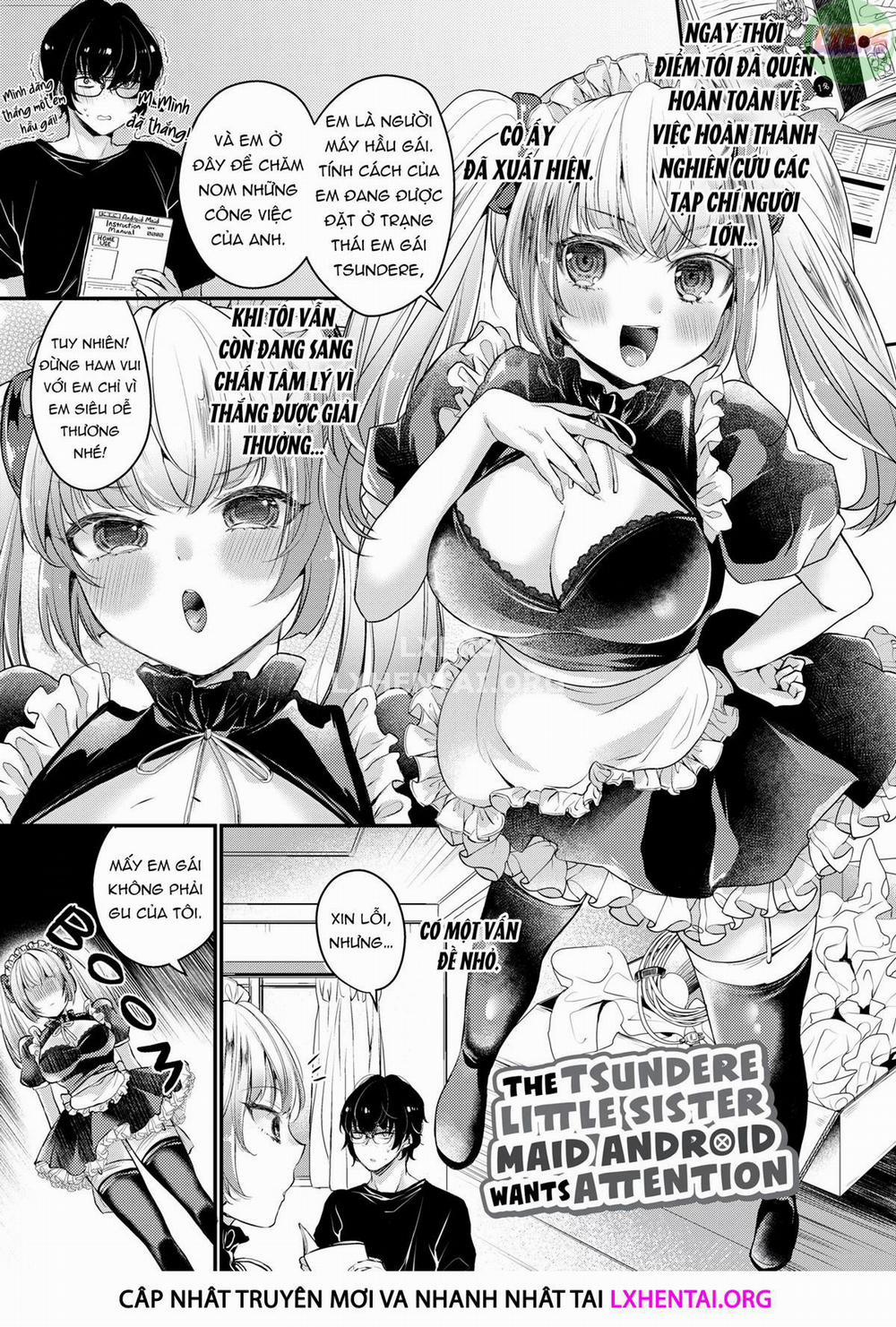 manhwax10.com - Truyện Manhwa Ngất ngây ngọt ngào nóng bỏng Chương 2 0 The Tsundere Little Sister Maid Android Wants Attention Trang 2