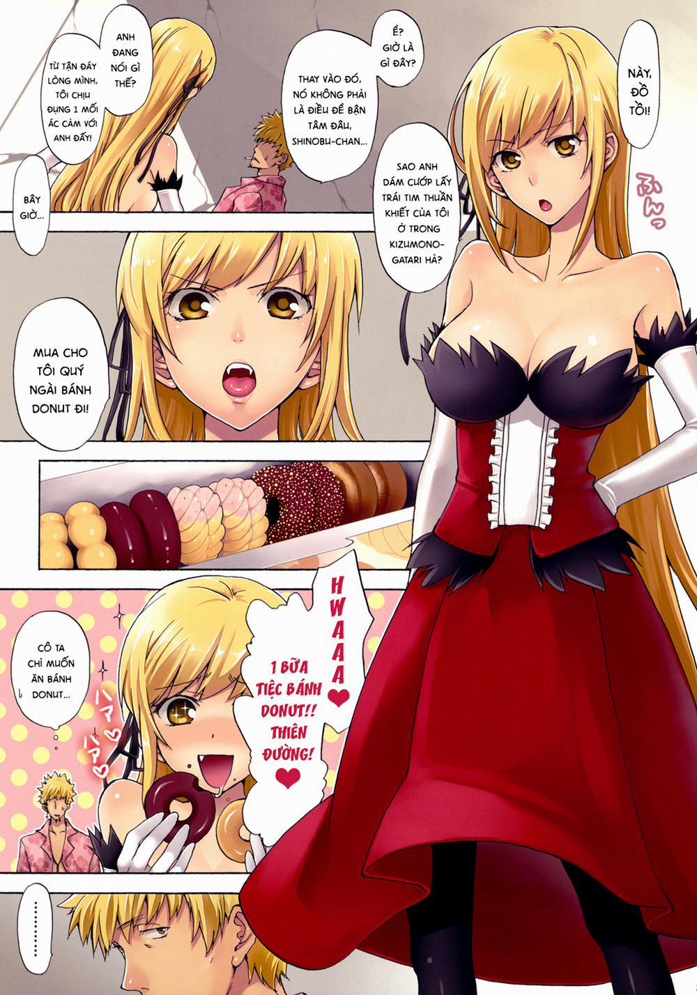 manhwax10.com - Truyện Manhwa Oshino-San-Chi No Shinobu-Chan Doughnut Hen (Bakemonogatari) Chương Oneshot Trang 3