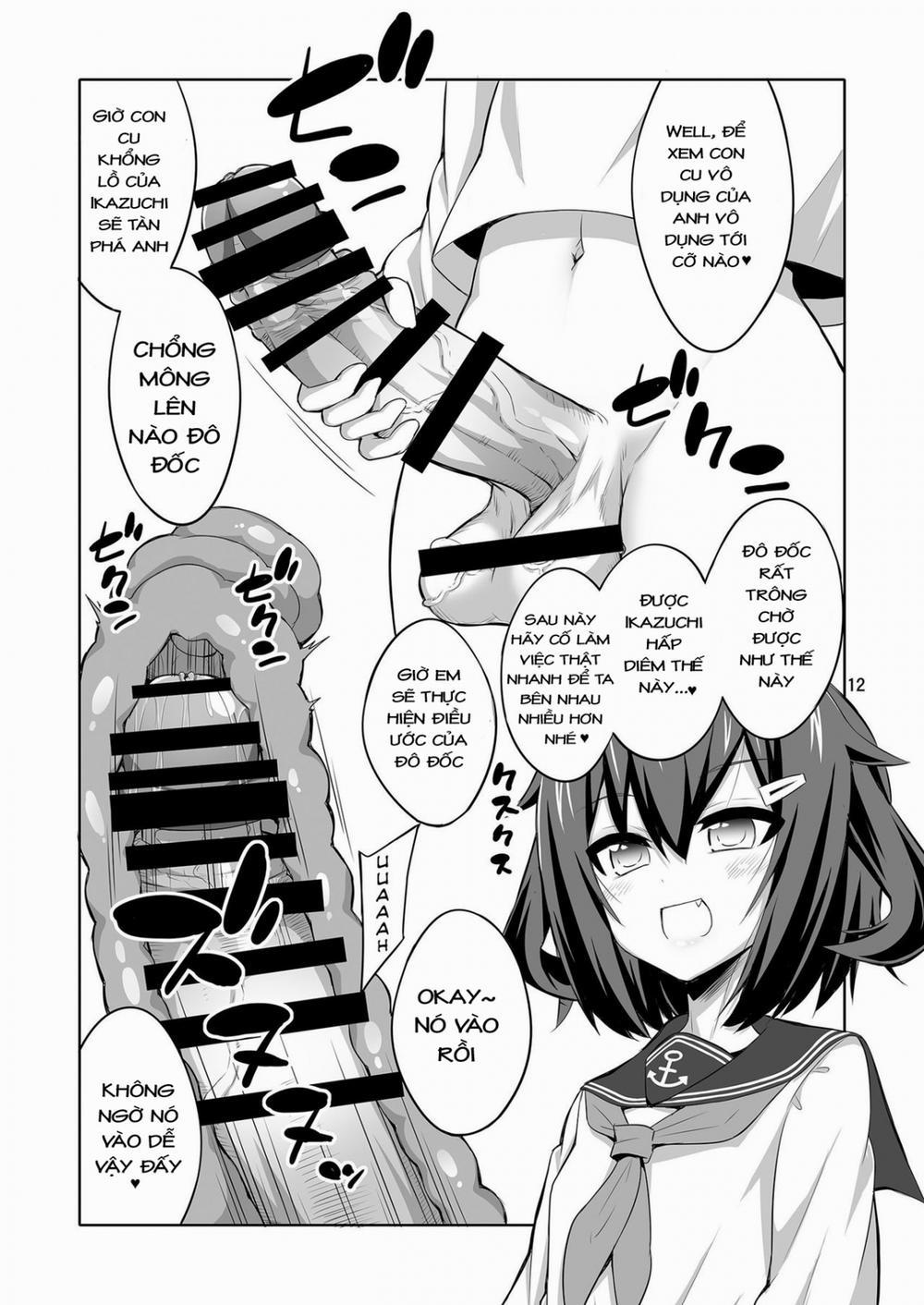 manhwax10.com - Truyện Manhwa Shireikan Futanari Ikazuchi-sama ni Okasarete minai? (Kantai Collection) Chương Oneshot Trang 12