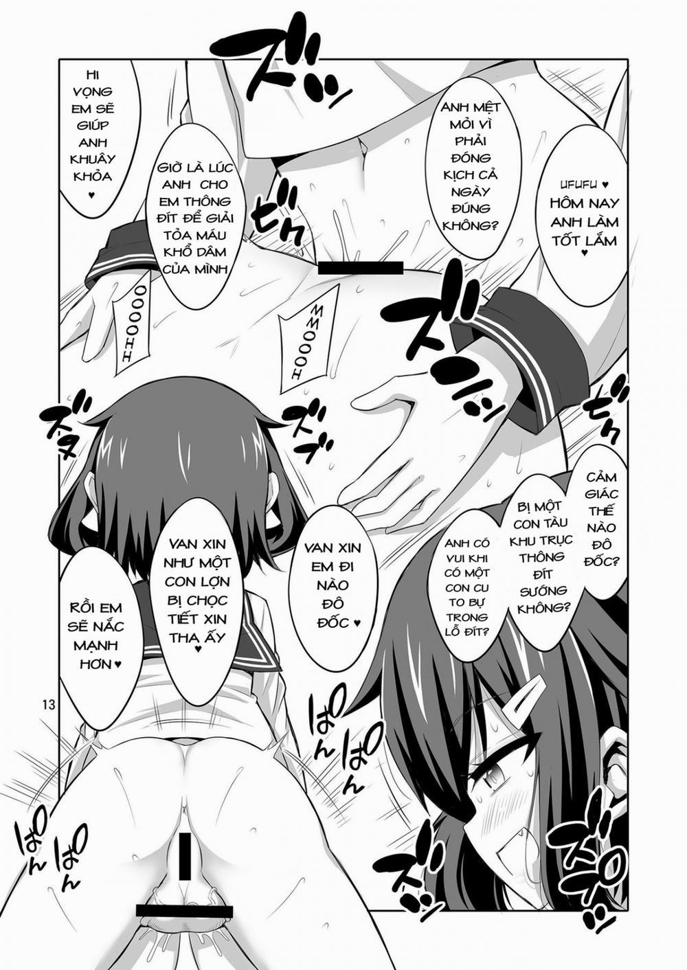 manhwax10.com - Truyện Manhwa Shireikan Futanari Ikazuchi-sama ni Okasarete minai? (Kantai Collection) Chương Oneshot Trang 13