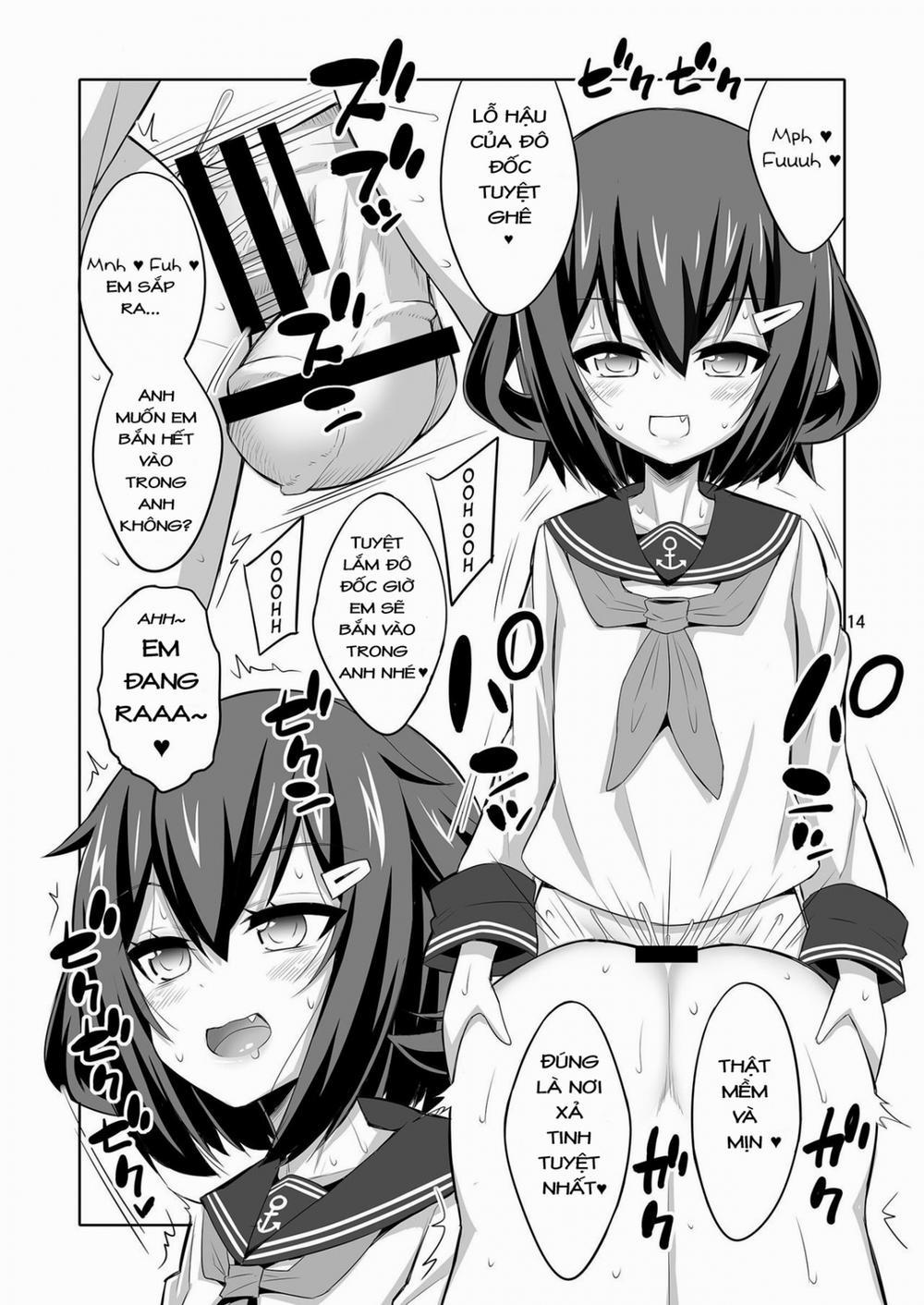 manhwax10.com - Truyện Manhwa Shireikan Futanari Ikazuchi-sama ni Okasarete minai? (Kantai Collection) Chương Oneshot Trang 14