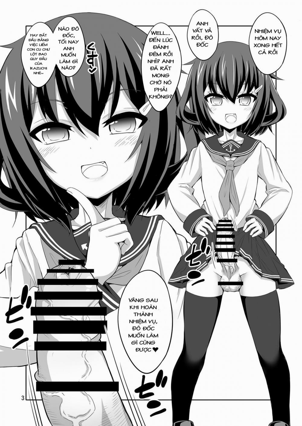 manhwax10.com - Truyện Manhwa Shireikan Futanari Ikazuchi-sama ni Okasarete minai? (Kantai Collection) Chương Oneshot Trang 3