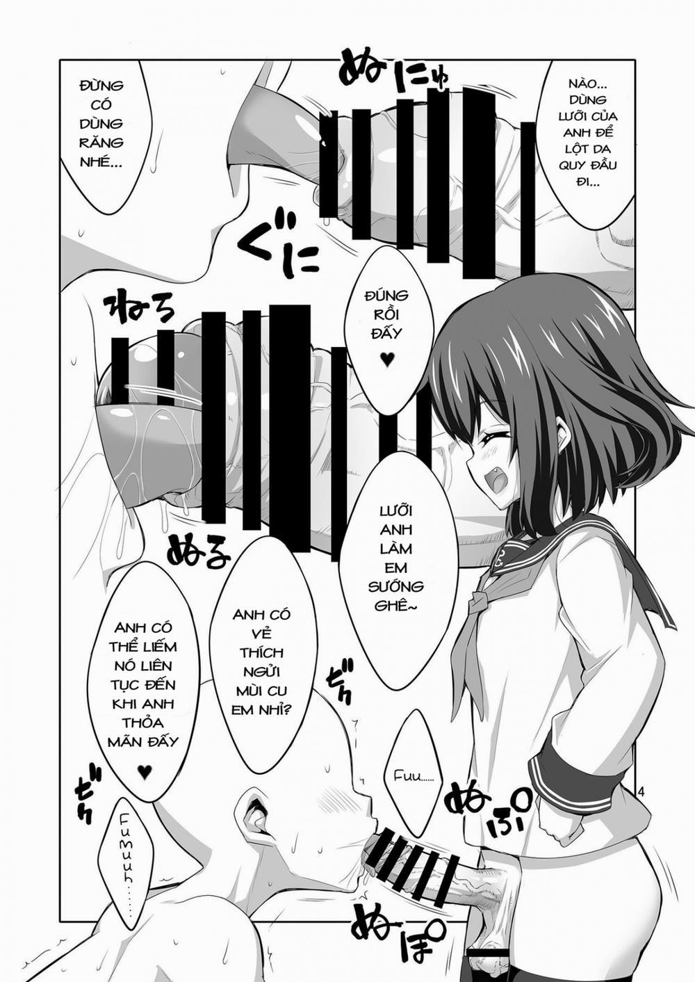 manhwax10.com - Truyện Manhwa Shireikan Futanari Ikazuchi-sama ni Okasarete minai? (Kantai Collection) Chương Oneshot Trang 4