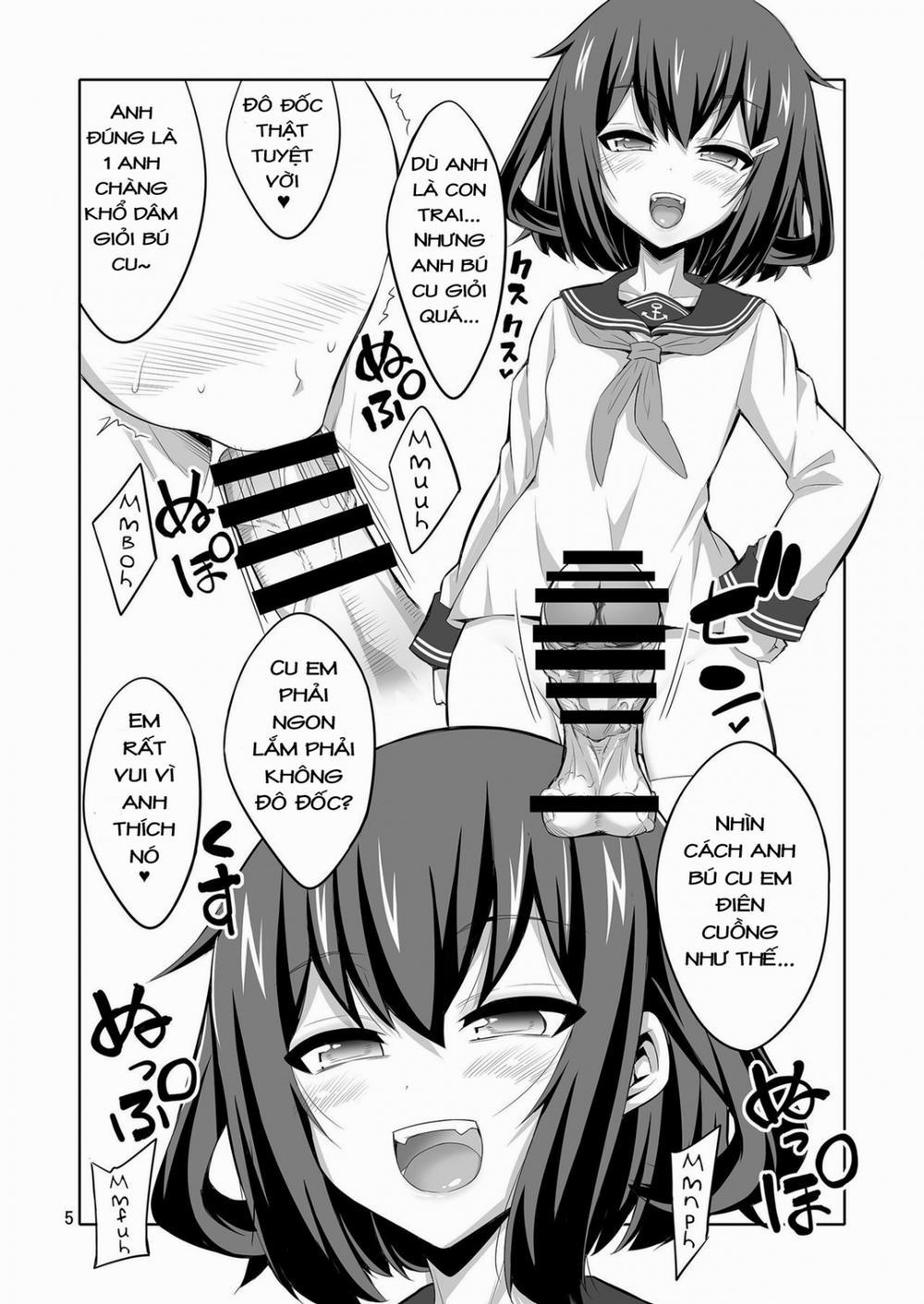 manhwax10.com - Truyện Manhwa Shireikan Futanari Ikazuchi-sama ni Okasarete minai? (Kantai Collection) Chương Oneshot Trang 5